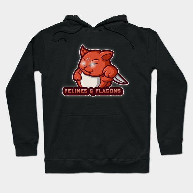 Felines and Flagons Hoodie by ArthellisCreations